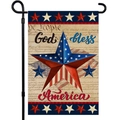 Bandera de jardín americana con estrella patriótica y texto America en soporte metálico - Estilo Constitución We The People America(HYQ79-18)