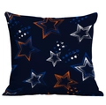 Navy blue throw pillow case with patriotic stars patterns for home sofa decoration - 45x45cm Single Side Print / Modern Dynamic Stars (CDR295-13)