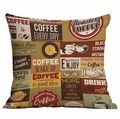 Fodera per cuscino vintage a tema caffè con stampa bifacciale in stile industriale - Stampa Fronte Retro Senza Nucleo