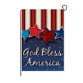 Double-sided God Bless America garden flag with stars and stripes for patriotic decor - Hyq80-11