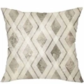 Fodera per cuscino vintage in lino con motivo geometrico a rombi grigio marmo - Motivo Geometrico a Rombi Moderno (DYM321-2)