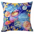 Starry galaxy universe spaceship digital print square pillowcase for sofa home decor - 45*45cm Without Core / Blue Purple Gradient Galaxy (TDLD88-22)