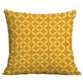 Nordic geometric square pillow case in mustard yellow with textured circle pattern - 45x45cm / Ginger Geometric Circle (CDR282-14)