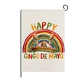 Bandiera da giardino Cinco de Mayo con sombrero messicano e maracas su lino - Set Maracas Sombrero (HYQ83-22)