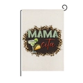 Bandiera da giardino messicana Cinco de Mayo con testo Mama Cita e stampa taco su iuta rurale - Testo MAMA Leopardo (HYQ83-32)