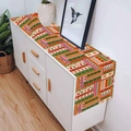 Bohemian floral table runner with colorful geometric patterns on a white cabinet - 33*183cm Table Runner / Ethnic Geometric Patchwork (ZQ106-45)