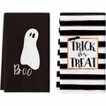 Σετ με δύο πετσέτες Halloween από μικροΐνες με σχέδια φαντασμάτων και Trick or Treat - Συνδυασμός Μοτίβων Φάντασμα Και Trick Or Treat (MJBT62-13)
