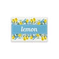 Mediterranean table runner with yellow lemons and blue filigree pattern and lemon text - 30*45cm Placemat / Mediterranean Lemon (ZQ106-46)