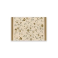 Beige bohemian floral placemat with vintage flower patterns and brown lattice borders - 30*45cm Placemat / Vintage Floral Grid (ZQ106-47)