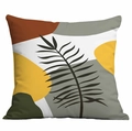 Housse de coussin décorative nordique avec feuilles tropicales et motifs géométriques - 45*45cm Recto Sans Cœur / Modern Minimalist Geometric (CDR345-2)