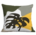 Housse de coussin nordique à imprimé numérique avec motif abstrait de monstera - 45*45cm Recto Sans Cœur / Nordic Tropical Botanical (CDR345-3)