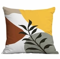 Housse de coussin nordique aux motifs tropicaux abstraits et feuilles géométriques - 45*45cm Recto Sans Cœur / Abstract Art Leaves (CDR345-4)