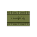 Olive green bohemian floral place mat with elegant hand-written text for table decor - 30*45cm Placemat / Olive Green Floral (ZQ106-26)