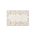 Rectangle Bohemian table runner featuring light brown vintage floral border on beige fabric - 30*45cm Placemat / Off-white Brown Rose (ZQ106-29)