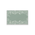 Rectangle sage green floral table runner with white rose pattern and stitch details - 30*45cm Placemat / Grey-green White Rose (ZQ106-30)