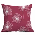 Deep red geometric dandelion pattern cushion cover for home sofa decoration - Wine Red Dandelion Pattern (CDR333-14) / 45x45cm Single Side Print