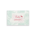 Hello Summer table mat featuring a pink flamingo and green tropical leaves design - 30*45cm Placemat / Flamingo Hello Summer (ZQ106-35)