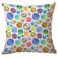 Starry space spaceship digital print square pillowcase with watercolor planet design - 45*45cm Without Core / White Watercolor Dreamy Planet (TDLD88-18)