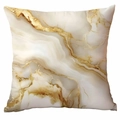 Modern marble pattern square pillowcase with luxury golden fluid veins for sofa decor - Fluid Marble Pattern (CDR349-1) / 45*45cm Single-sided Without Core