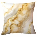 Modern Nordic square cushion cover featuring luxury gold marble and agate stone patterns - Agate Marble Grain (CDR349-2) / 45*45cm Single-sided Without Core