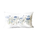 Blauwe vlinder bloemen lendenkussenhoes met aquarel hortensia op witte achtergrond - Blauwe Hortensia Kruiden Stijl (CDR348-1) / 30*50cm Kort Pluche Enkelzijdig Zonder Kern