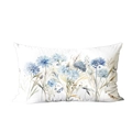 Blauwe vlinder bloemen lendenkussenhoes in witte aquarel kunststijl voor bank - Blauwe Bloemencluster Vlinder Stijl (CDR348-2) / 30*50cm Kort Pluche Enkelzijdig Zonder Kern