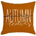 Terracotta pumpkin harvest pillow cover with Autumn leaves text and branch design - 45x45cm Single Sided Printing / Autumn Leaves (DYM364-3)