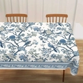 Elegant rectangular tablecloth featuring classic blue and white floral bird patterns - Zb692-6 / 40*60cm Brushed Fabric