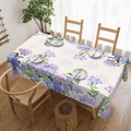 Rectangle tablecloth with purple hydrangea floral pattern for dining table decor - Zb692-14 / 40*60cm Brushed Fabric