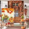 Garden flag with autumn gnome and pumpkins for Thanksgiving yard decoration - Gnome Pumpkin Apple (HYQ92-19)