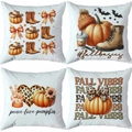 Autumn themed pillow case set featuring pumpkins, cowboy boots and leopard hearts - Fall Pumpkin Cowboy Boot (TDLD97-31)