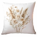 Λεπτομέρεια vintage floral στάμπας με τριαντάφυλλα και μαργαρίτες σε λευκή θήκη μαξιλαριού - 45x45cm Μονής όψης χωρίς γέμισμα / Βίντατζ Ανθικό Μοτίβο (TDLD99-1)