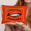 Bolsa de cosméticos creativa con forma de lata de sardinas en lona naranja - 21.5*15cm / Naranja