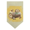 Drapeau de jardin triangulaire de Noël avec des motifs d'écureuils et forêt d'automne - Motif Écureuil de Forêt d'Automne (DQ01-2)