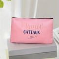 Trousse de maquillage rose en toile avec imprimé Mamie GÂTEAUX et fermeture éclair - Mamie GÂTEAUX Heart (TSND40-5)