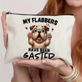 Handheld canvas pouch with funny puppy illustration and My Flabbers Have Been Gasted quote - Cartoon Puppy Illustration (TSND60-9)