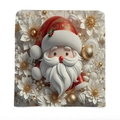 3D Santa Claus Christmas chair cover with red background and golden floral details - Santa Claus Style (TYT02-1) / 49*58cm