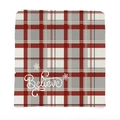 Housses de chaise de Noël à carreaux rouges et gris avec texte Believe et flocons de neige - 49*58cm / Motif Plaid Believe (TYT362-4)