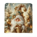 Elegant Christmas gnome cushion cover in gold and cream with holiday gift design - 49*58cm / Christmas Gnome Pattern (TYT382-3)