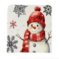 Housse de chaise Noël avec bonhomme de neige aquarelle, bonnet rouge et écharpe - 49*58cm / Motif Bonhomme de Neige (TYT362-1)