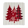 Housses de chaise de Noël avec sapins à carreaux rouges et motifs flocons de neige - 49*58cm / Motif Sapin de Noël (TYT362-3)