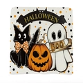 Coprisedia di Halloween con simpatici motivi di zucca, fantasma e gatto nero - Zucca Gatto Nero Fantasma (TYT09-1)