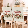 Dos fundas navideñas para sillas con cardenales y texto festivo de decoración - 49*58cm / Estilo Cardenal Acebo (TYT16-3)