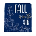 Blue Thanksgiving pillow cover with white pumpkin art and 'FALL is in the air' text - Fall Is In The Air Letter Style (TYT07-3) / 49*58cm