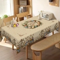 Detail of Happy Easter tablecloth with rabbit illustration and floral patterns - Zb702-1 / 40*60cm Brushed Fabric