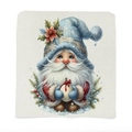 Weihnachts-Stuhlhussen mit Vintage-Gnom-Druck auf Leinen-Stoff für Festtage - 49*58cm / Weihnachtswichtel Stil 1 (TYT381-1)