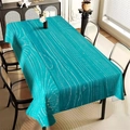 Rectangular tablecloth featuring vibrant turquoise faux wood grain pattern for dining decor - Zb697-17 / 40*60cm Brushed Fabric