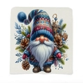 Weihnachtswichtel-Druck auf beigem Leinenkissenbezug mit festlichen Winterelementen - 49*58cm / Weihnachtswichtel Stil 3 (TYT381-3)
