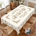 Detail of Easter tablecloth with vintage rabbit prints and a set of 4 fastening clips - Zb702-15 / 40*60cm Brushed Fabric