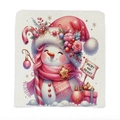 Christmas snowman chair cover with cute floral hat and pink scarf holiday decor - 49*58cm / Red Hat Snowman (TYT14-18)